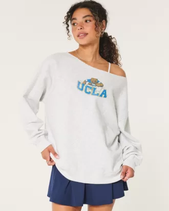 Oversized UCLA Off-the-Shoulder Sweatshirt,Oversized UCLA Off-the-Shoulder Sweatshirt