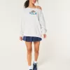 Oversized UCLA Off-the-Shoulder Sweatshirt,Oversized UCLA Off-the-Shoulder Sweatshirt