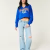 Oversized University of Florida Graphic Notch-Neck Sweatshirt,Oversized University of Florida Graphic Notch-Neck Sweatshirt