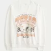 Oversized University of Texas Graphic Notch-Neck Sweatshirt,Oversized University of Texas Graphic Notch-Neck Sweatshirt