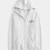 Oversized Zip-Up Logo Hoodie,Oversized Zip-Up Logo Hoodie