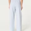 Poplin Wide-Leg Sleep Pants,Poplin Wide-Leg Sleep Pants
