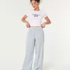 Poplin Wide-Leg Sleep Pants,Poplin Wide-Leg Sleep Pants