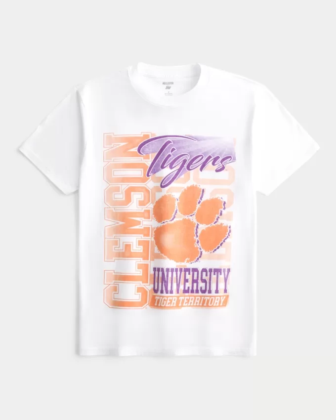 Relaxed Clemson University Tigers Graphic Tee,Relaxed Clemson University Tigers Graphic Tee