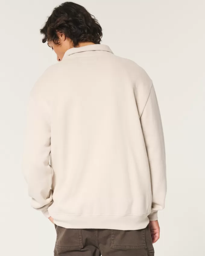 Relaxed Half-Zip Logo Sweatshirt,Relaxed Half-Zip Logo Sweatshirt