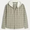 Relaxed Hooded Flannel Shirt,Relaxed Hooded Flannel Shirt