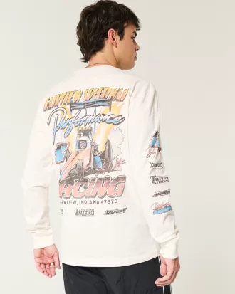 Relaxed Long-Sleeve Fairview Speedway Graphic Tee,Relaxed Long-Sleeve Fairview Speedway Graphic Tee