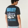 Relaxed Manchester City Graphic Tee,Relaxed Manchester City Graphic Tee