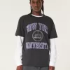 Relaxed New York University Graphic Tee,Relaxed New York University Graphic Tee