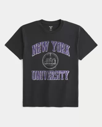 Relaxed New York University Graphic Tee,Relaxed New York University Graphic Tee