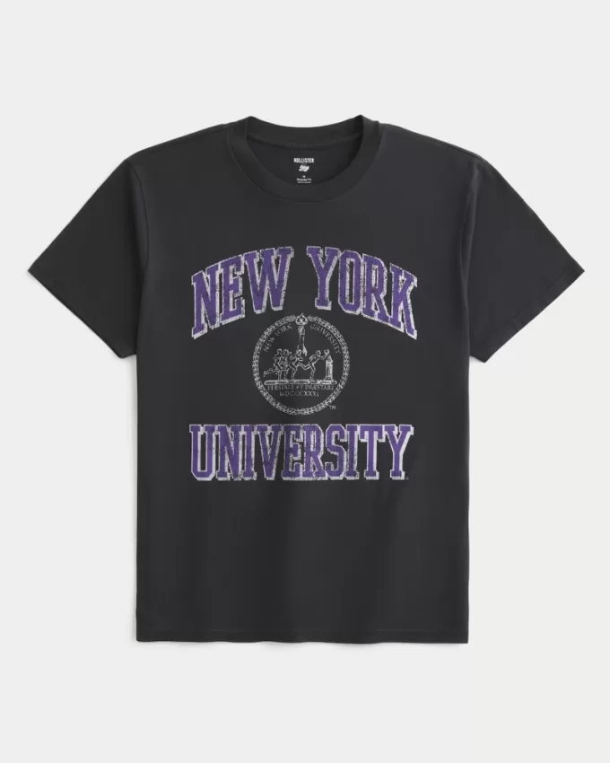Relaxed New York University Graphic Tee,Relaxed New York University Graphic Tee