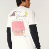 Relaxed Snoopy Graphic Tee,Relaxed Snoopy Graphic Tee