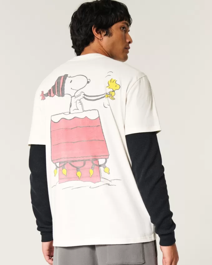 Relaxed Snoopy Graphic Tee,Relaxed Snoopy Graphic Tee