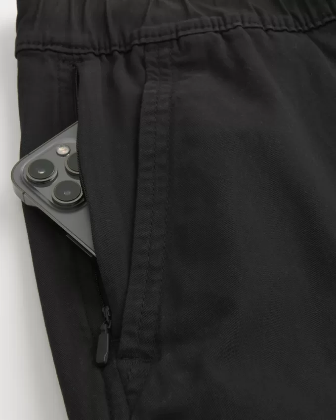 Relaxed Twill Cargo Joggers,Relaxed Twill Cargo Joggers