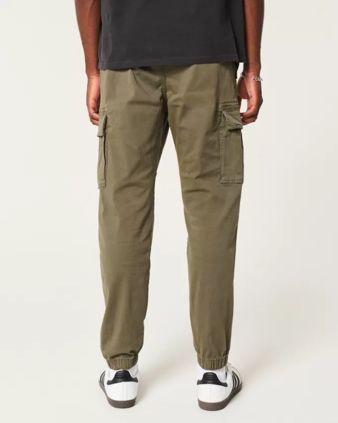 Relaxed Twill Cargo Joggers,Relaxed Twill Cargo Joggers