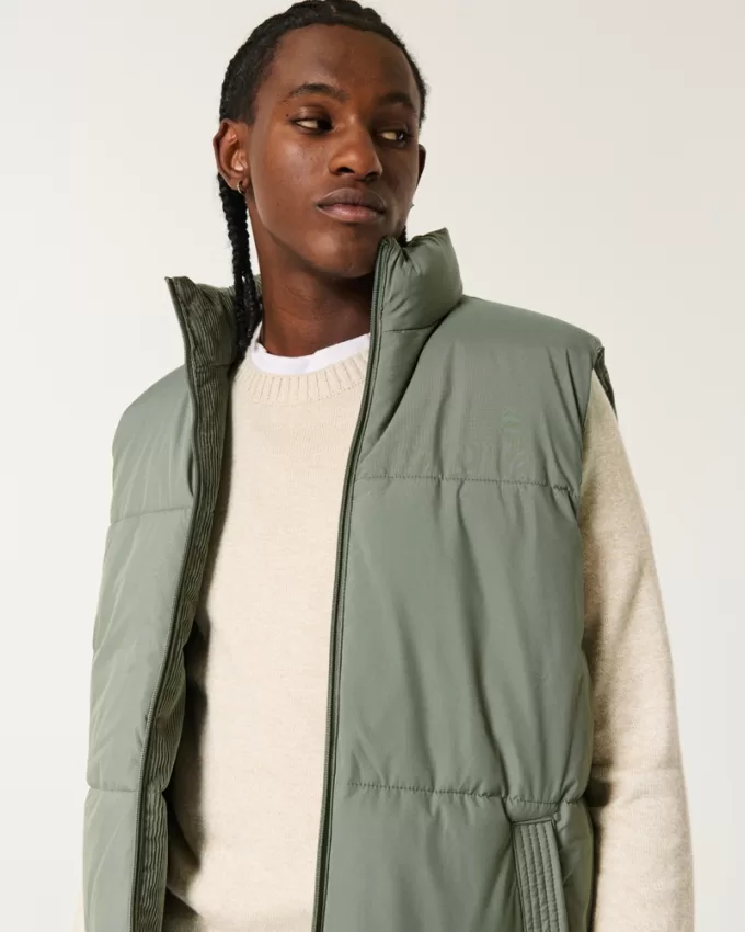 Reversible Corduroy Puffer Vest,Reversible Corduroy Puffer Vest