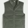 Reversible Corduroy Puffer Vest,Reversible Corduroy Puffer Vest