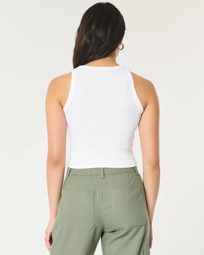 Ribbed Capri Italy Graphic Tank,Ribbed Capri Italy Graphic Tank