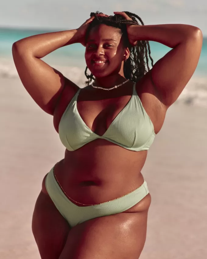 Ribbed High-Leg Cheekiest Bikini Bottom,Ribbed High-Leg Cheekiest Bikini Bottom