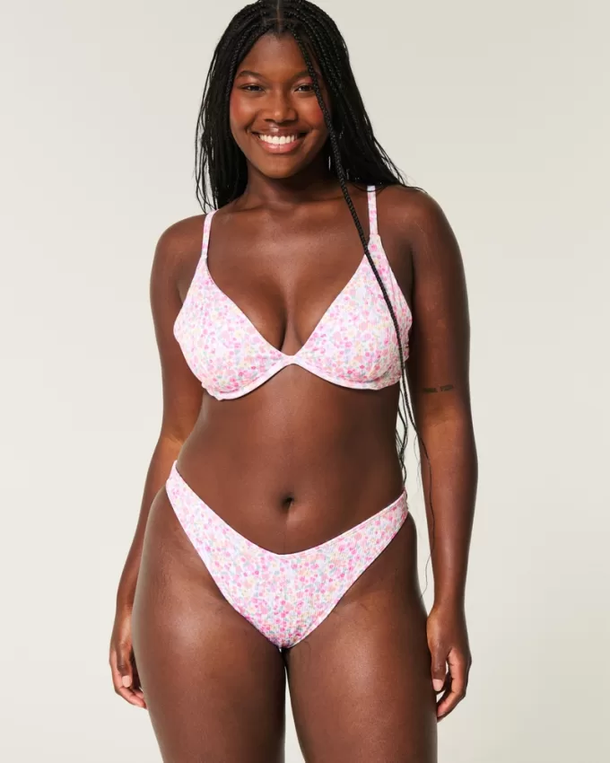 Ribbed High-Leg Cheekiest Bikini Bottom,Ribbed High-Leg Cheekiest Bikini Bottom