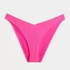 Ribbed High-Leg Cheeky Bikini Bottom,Ribbed High-Leg Cheeky Bikini Bottom