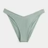 Ribbed High-Leg Cheeky Bikini Bottom,Ribbed High-Leg Cheeky Bikini Bottom