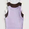 Ribbed High-Neck Tank 3-Pack,Ribbed High-Neck Tank 3-Pack