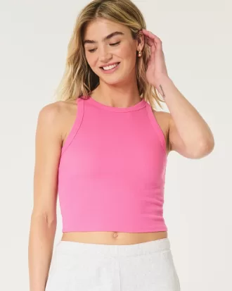 Ribbed High-Neck Tank,Ribbed High-Neck Tank