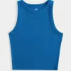 Ribbed High-Neck Tank,Ribbed High-Neck Tank