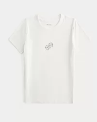 Ribbed Longer-Length Dice Graphic Baby Tee,Ribbed Longer-Length Dice Graphic Baby Tee