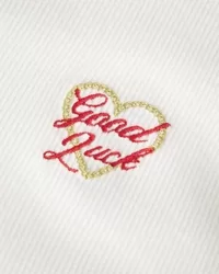 Ribbed Lunar New Year Graphic Half-Zip Top,Ribbed Lunar New Year Graphic Half-Zip Top