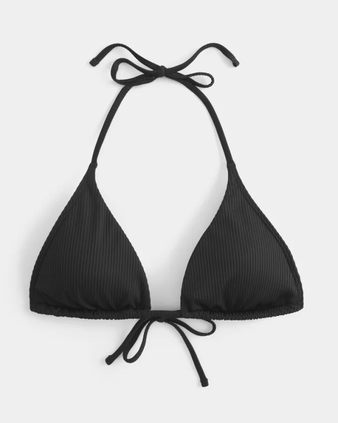 Ribbed Multi-Way Triangle Bikini Top,Ribbed Multi-Way Triangle Bikini Top