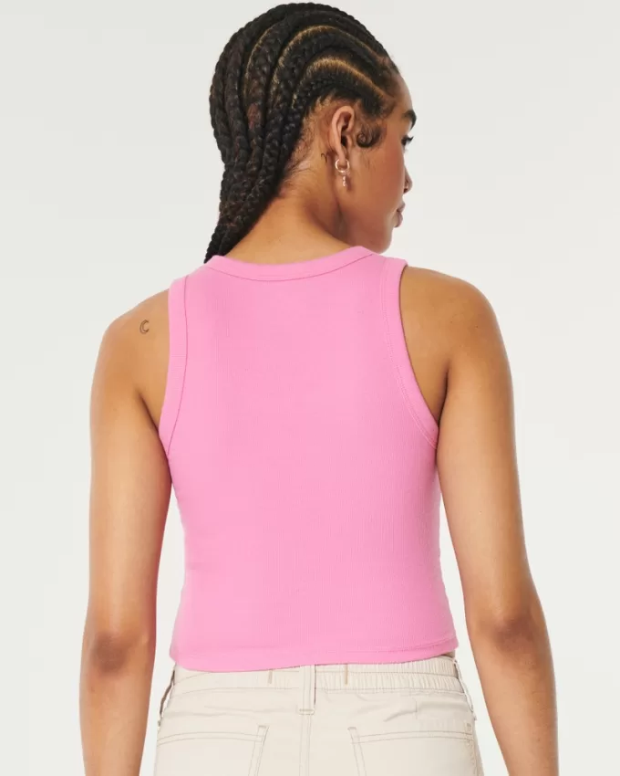 Ribbed Scoop Tank,Ribbed Scoop Tank