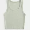 Ribbed Scoop Tank,Ribbed Scoop Tank