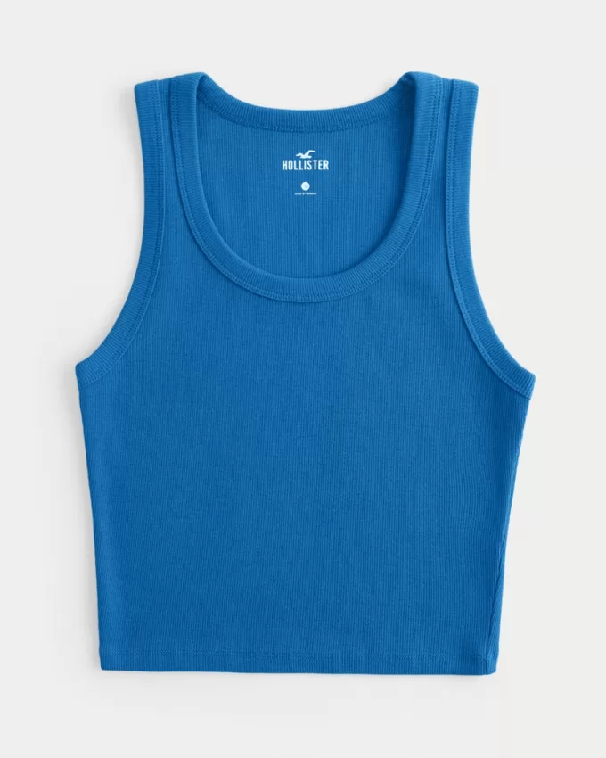 Ribbed Scoop Tank,Ribbed Scoop Tank