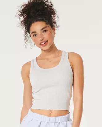 Ribbed Scoop Tank,Ribbed Scoop Tank