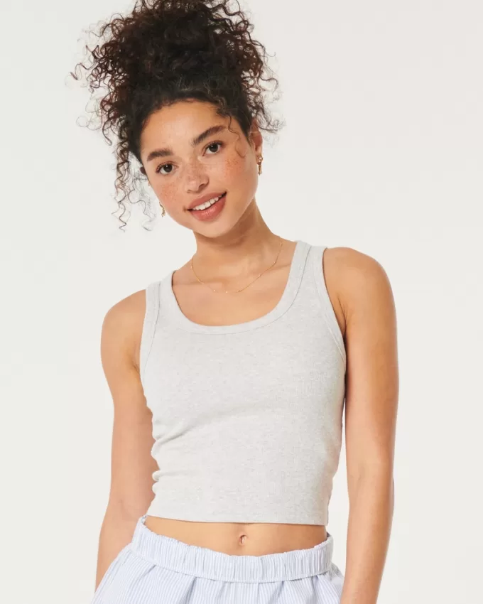 Ribbed Scoop Tank,Ribbed Scoop Tank