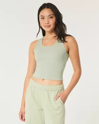 Ribbed Scoop Tank,Ribbed Scoop Tank