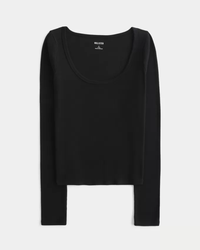 Ribbed Scoop Top,Ribbed Scoop Top