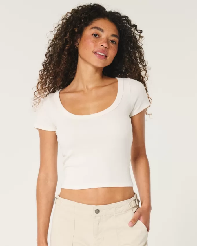 Ribbed Scoop Top,Ribbed Scoop Top