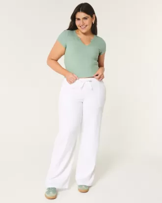 Ribbed Seamless Fabric Notch Neck Baby Tee,Ribbed Seamless Fabric Notch Neck Baby Tee