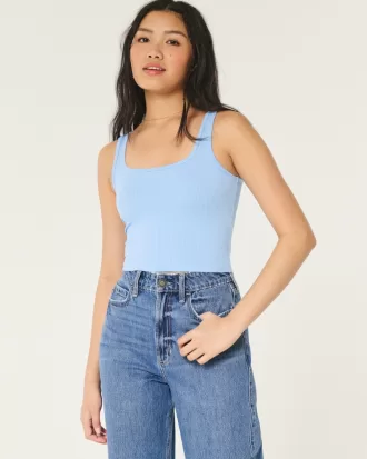 Ribbed Seamless Fabric Tank,Ribbed Seamless Fabric Tank