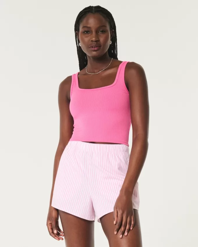 Ribbed Seamless Fabric Tank,Ribbed Seamless Fabric Tank