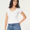 Ribbed Short-Sleeve Icon Henley,Ribbed Short-Sleeve Icon Henley