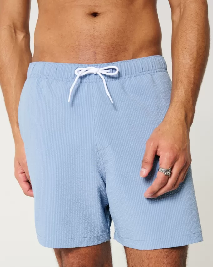 Seersucker Guard Swim Trunks 6″,Seersucker Guard Swim Trunks 6″