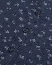 Short-Sleeve Button-Through Pointelle Top,Short-Sleeve Button-Through Pointelle Top