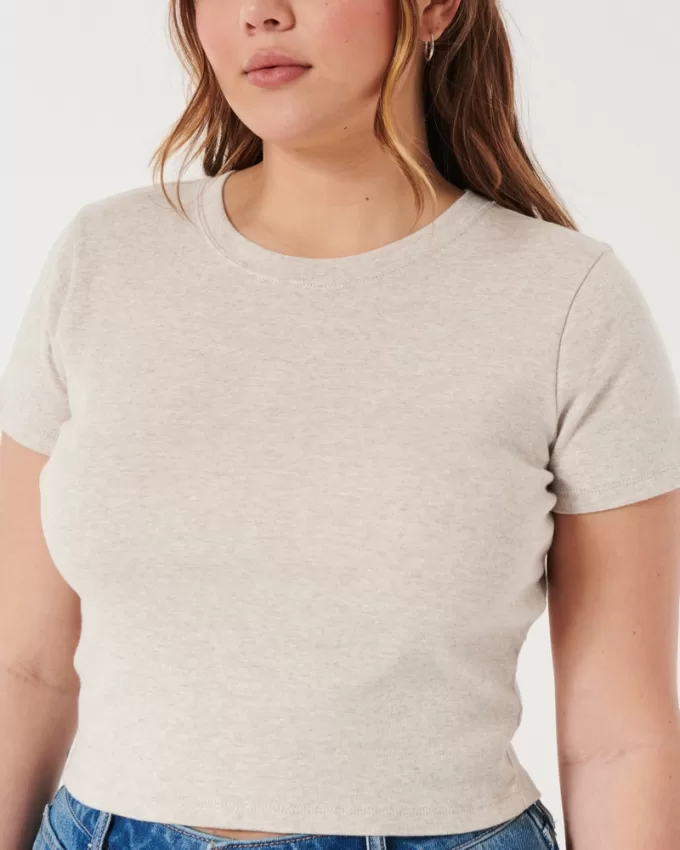 Short-Sleeve Crew Baby Tee,Short-Sleeve Crew Baby Tee