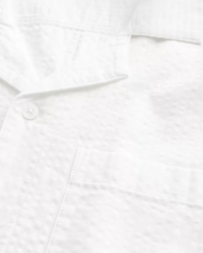 Short-Sleeve Seersucker Shirt,Short-Sleeve Seersucker Shirt