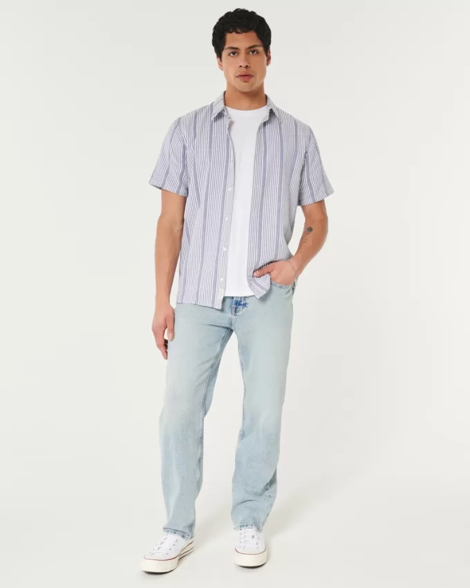 Short-Sleeve Striped Shirt,Short-Sleeve Striped Shirt