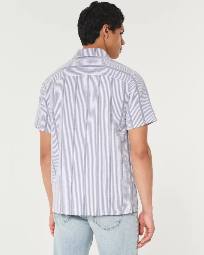 Short-Sleeve Striped Shirt,Short-Sleeve Striped Shirt